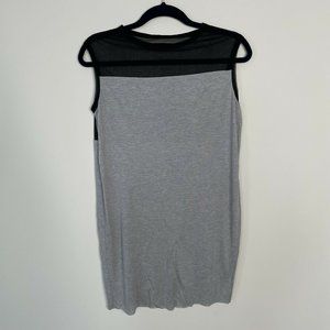 AllSaints Grey& Black Mesh Top (Size 6)